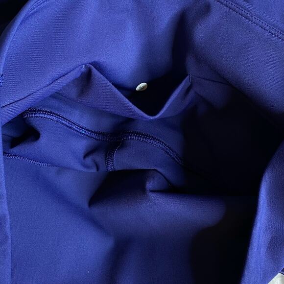 Lululemon SoulCycle Minimalist Crop Mesh Crisscross Strap Leggings Hero Blue - Picture 12 of 15